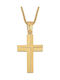 Herren Gold Kreuz 14K mit Kette