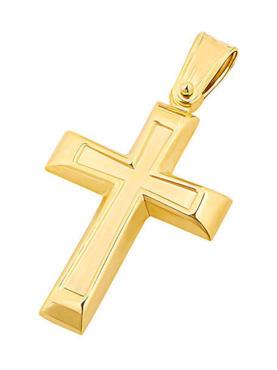 Herren Gold Kreuz 14K