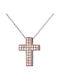 Women's Rose Gold Cross 14K