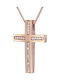 Women's Rose Gold Cross 14K