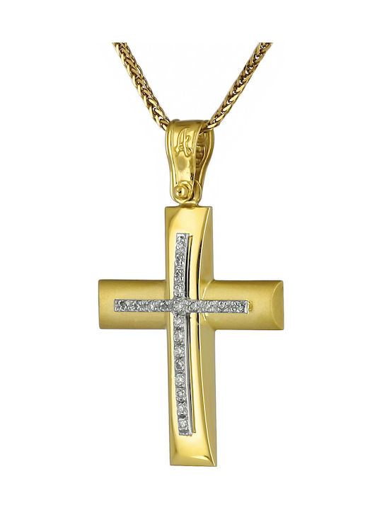 Damen Gold Kreuz 14K