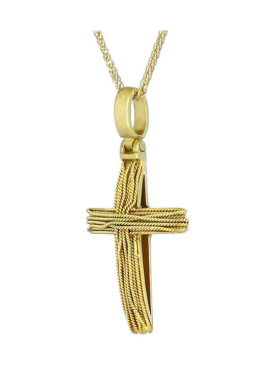 Herren Gold Kreuz 14K