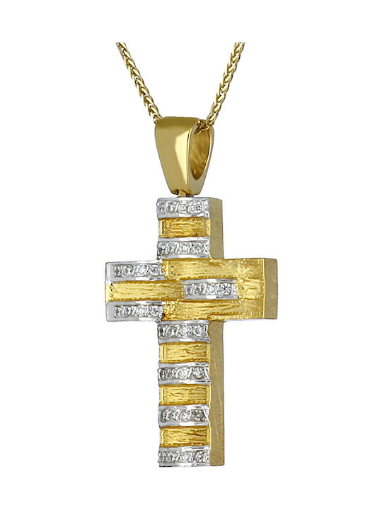 Damen Gold Kreuz 14K