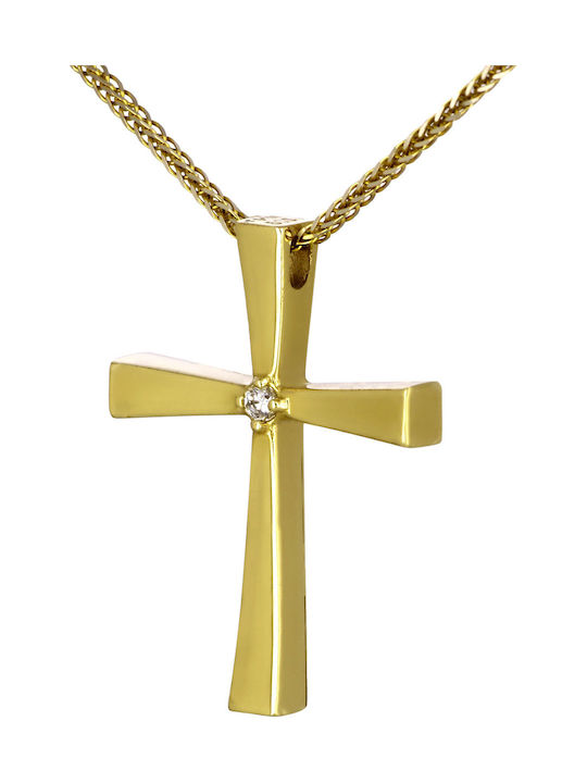 Damen Gold Kreuz 14K