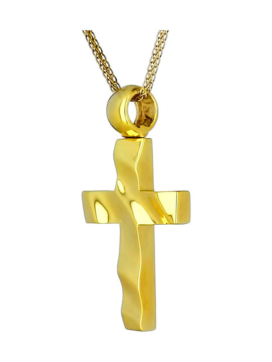 Herren Gold Kreuz 14K