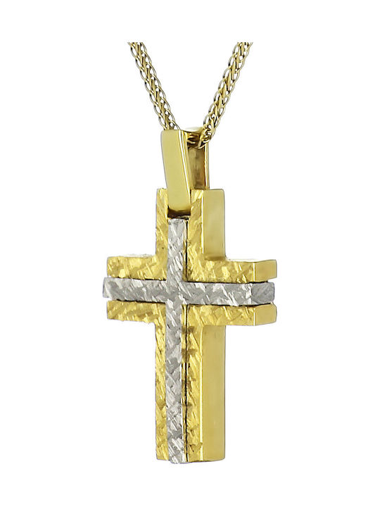 Herren Gold Kreuz 14K