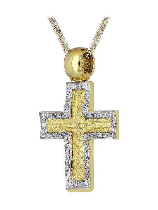 Femeiesc Aur Cruce 14K