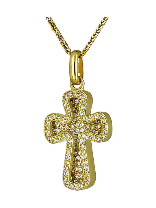 Damen Gold Kreuz 14K