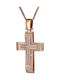 Damen Roségold Kreuz 14K