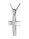 Men's White Gold Cross 14K