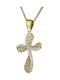 Damen Gold Kreuz 14K