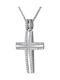 Women's White Gold Cross 14K