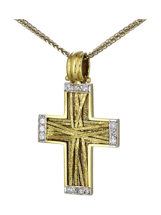 Damen Gold Kreuz 14K