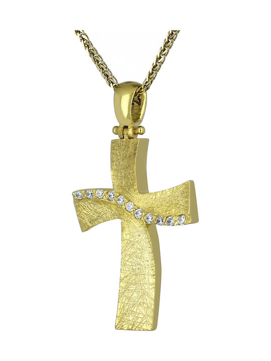 Damen Gold Kreuz 14K