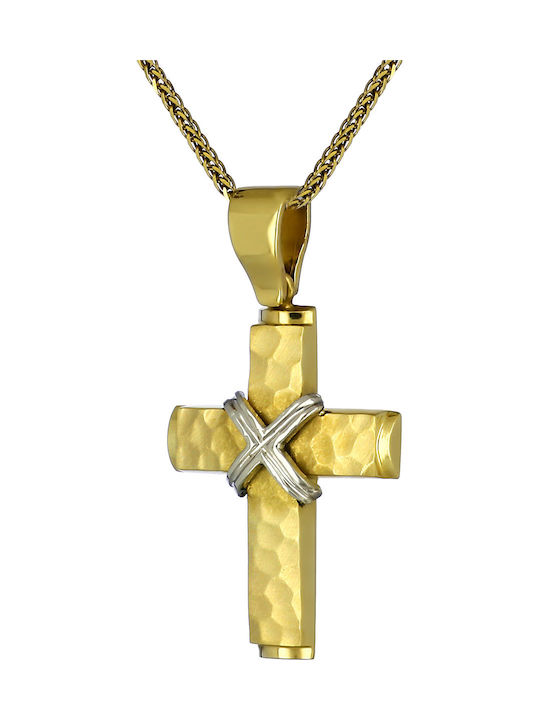 Damen Gold Kreuz 14K