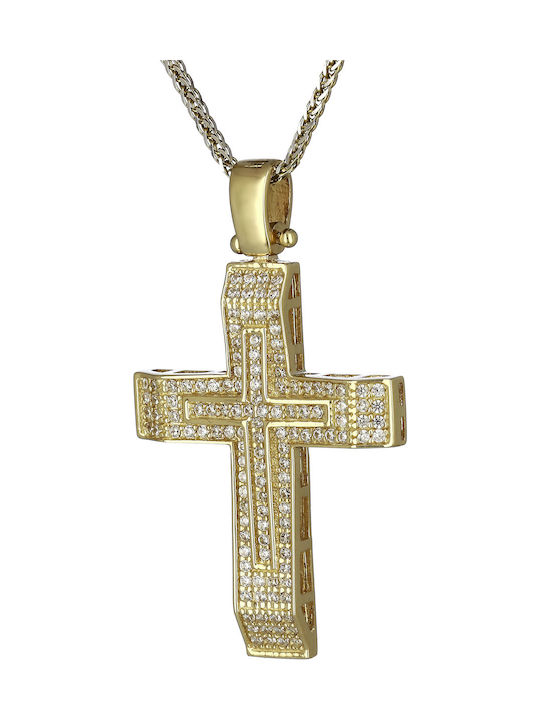 Damen Gold Kreuz 14K