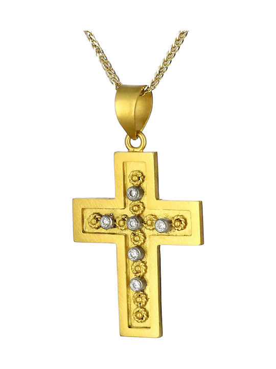 Femeiesc Aur Cruce 18K