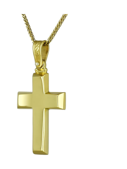 Herren Gold Kreuz 14K