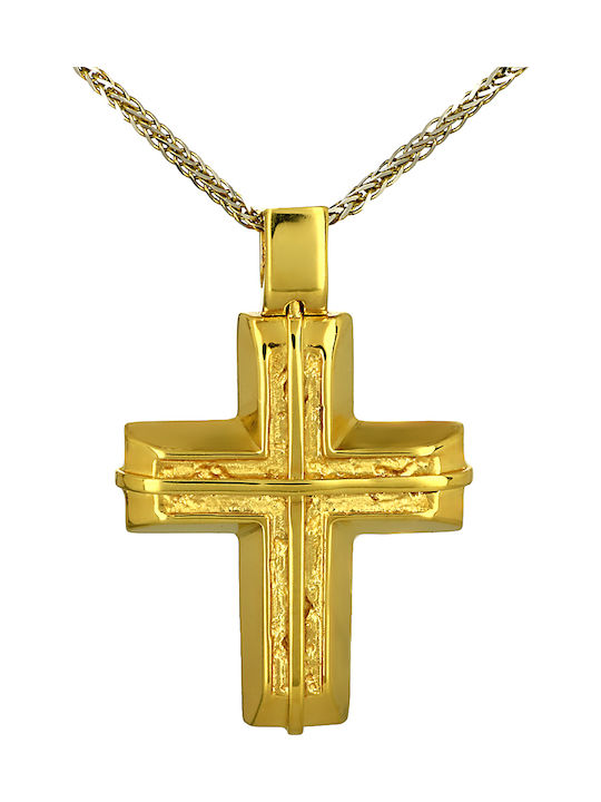 Herren Gold Kreuz 14K