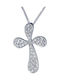 Women's White Gold Cross 14K