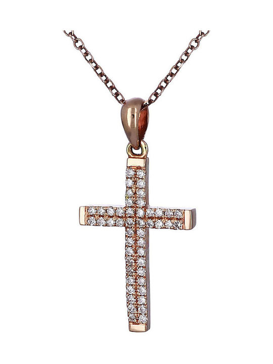 Roségold Kreuz 18K