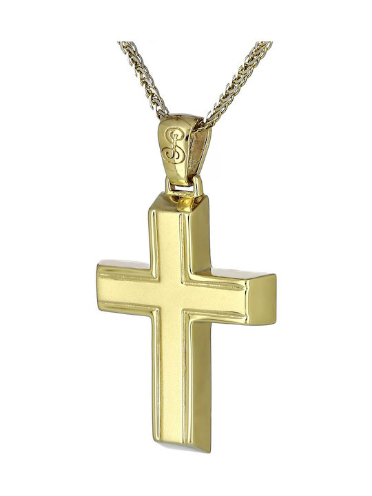 Herren Gold Kreuz 14K