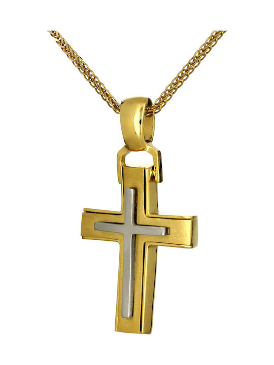 Herren Gold Kreuz 14K