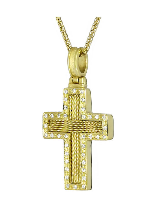 Damen Gold Kreuz 14K