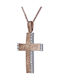 Damen Roségold Kreuz 14K