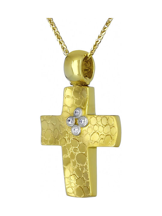 Femeiesc Aur Cruce 14K