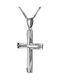 Men's White Gold Cross 14K