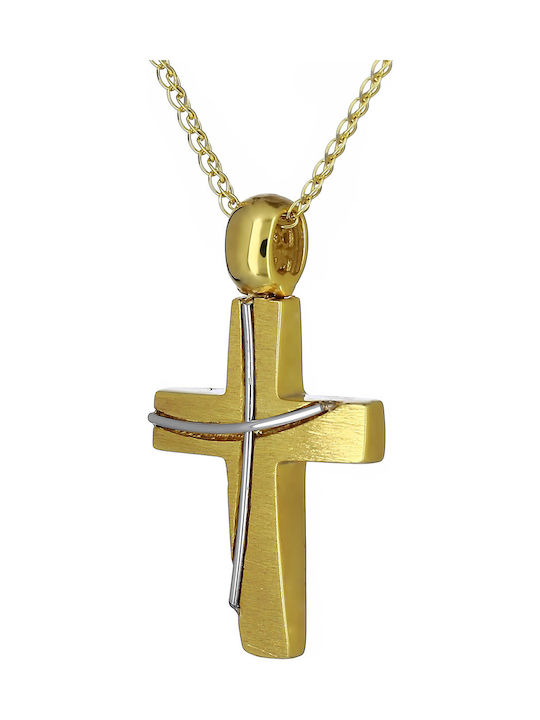 Herren Gold Kreuz 14K