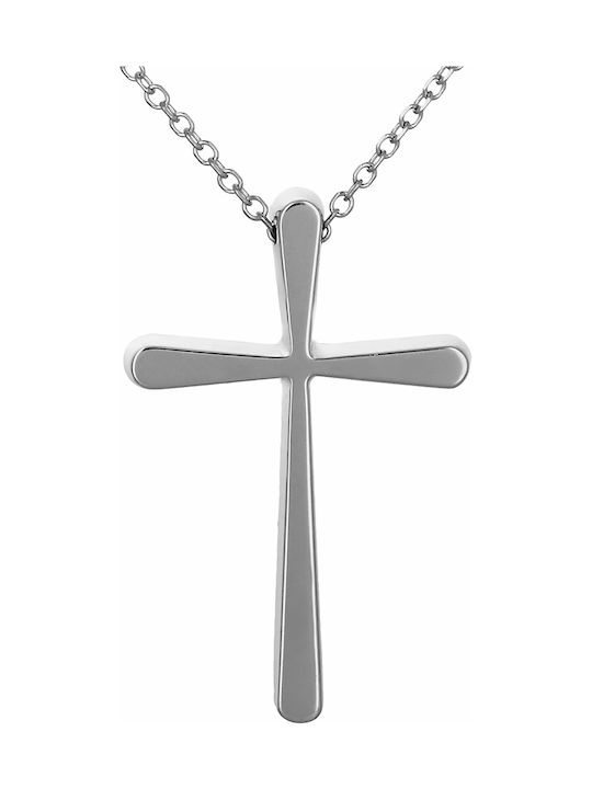 Damen Weißgold Kreuz 14K