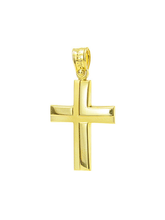 Herren Gold Kreuz 14K