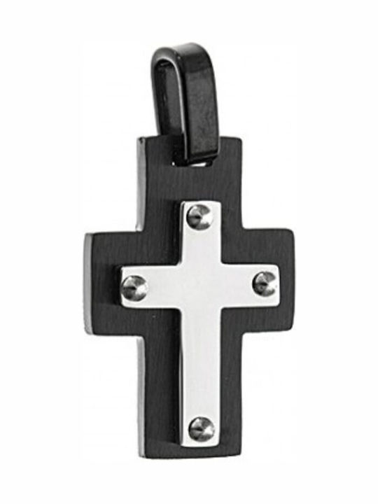 Art Collection Black Men's Cross from Steel