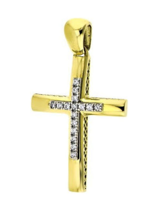 Damen Gold Kreuz 14K