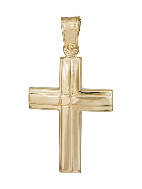 Herren Gold Kreuz 14K