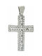 Women's White Gold Cross 14K