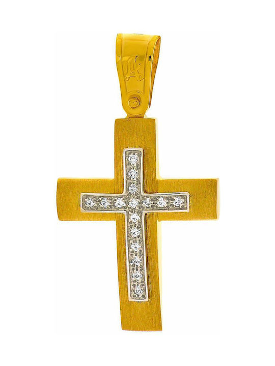 Damen Gold Kreuz 14K