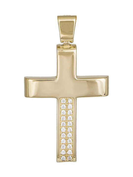 Damen Gold Kreuz 14K