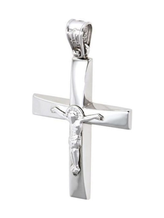 Weißgold Kreuz 14K