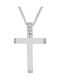 Women's White Gold Cross 14K