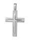 Men's White Gold Cross 14K