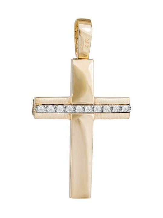 Damen Gold Kreuz 14K