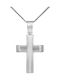 Men's White Gold Cross 9K with Chain