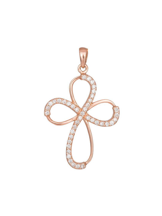 Women's Rose Gold Cross 14K