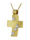 Damen Gold Kreuz 14K