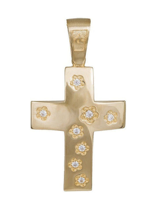 Damen Gold Kreuz 14K