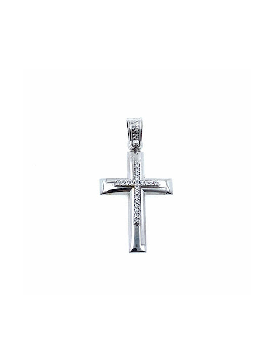 Weißgold Kreuz 14K