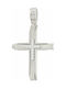 White Gold Cross 14K